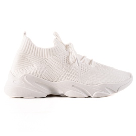 TRENDI Tekstylne Buty Sportowe białe
