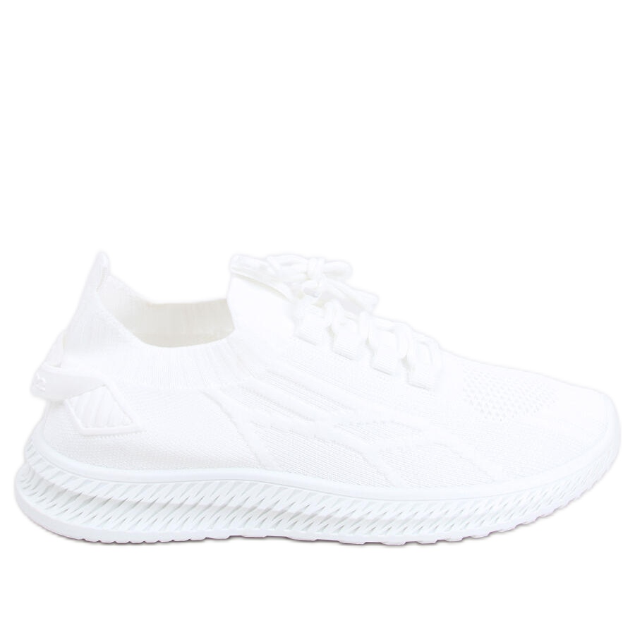 Buty sportowe skarpetkowe Zewa White białe