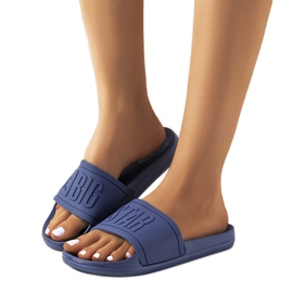 Granatowe klapki damskie Big Star DD274A269 niebieskie