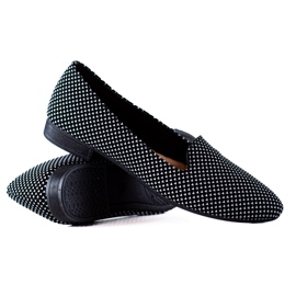 TRENDI Baleriny 3197-2b/w czarne