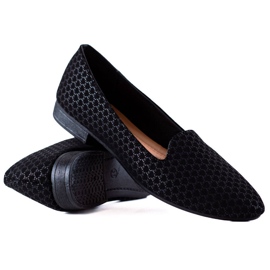 TRENDI Klasyczne Lordsy Ze Wzorem czarne