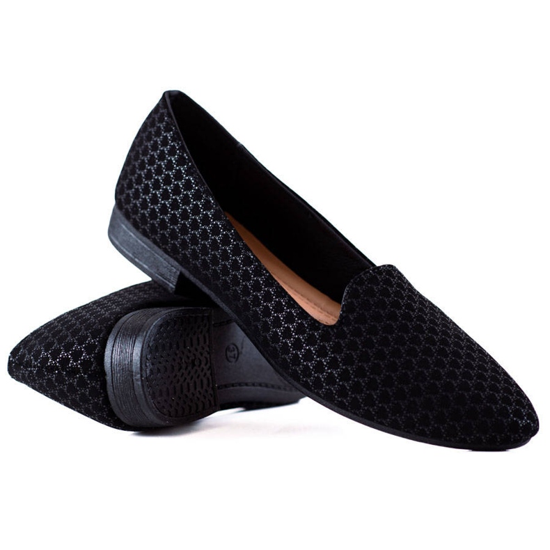 TRENDI Klasyczne Lordsy Ze Wzorem czarne