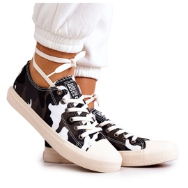 Damskie Materiałowe Trampki Moro Big Star JJ274237 Biało-Szare białe