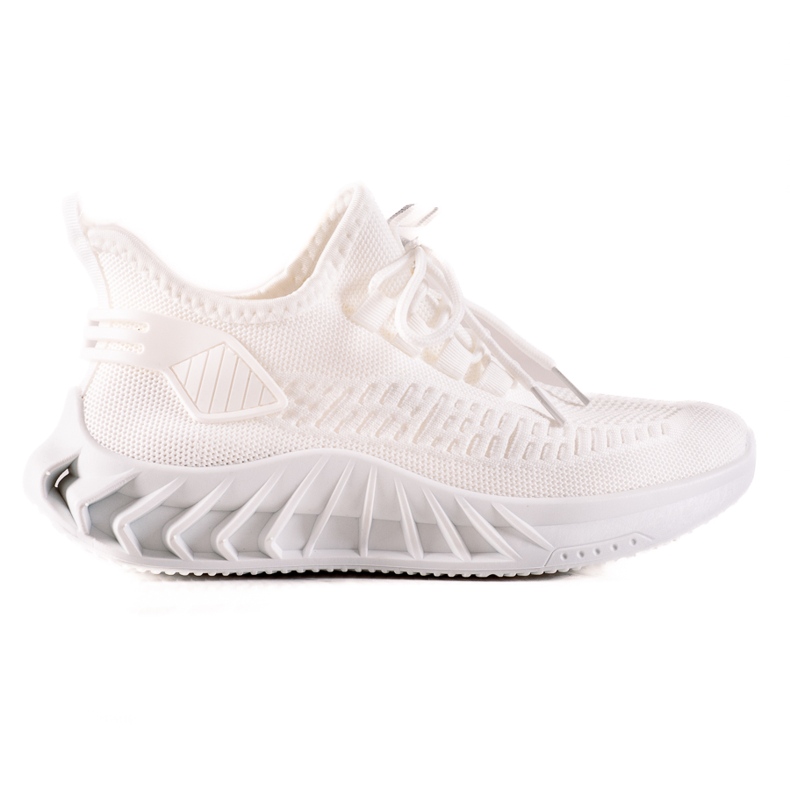 TRENDI Białe Tekstylne Sneakersy