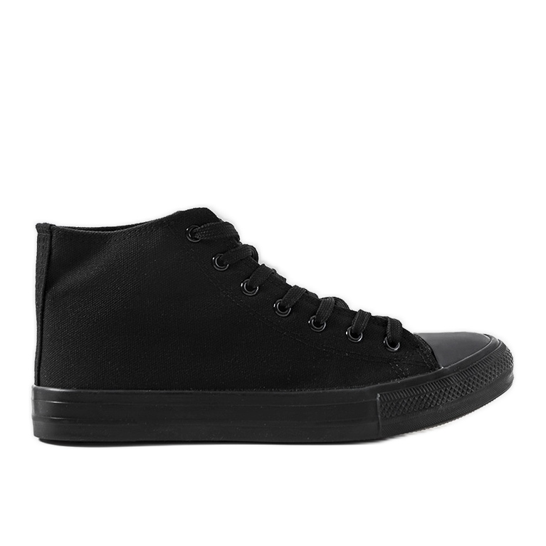 Czarne trampki za kostkę Paus