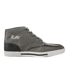 Szare trampki za kostkę Perez