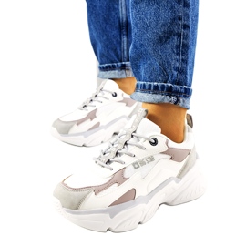 Sneakersy Damskie Big Star HH274255 beżowy białe