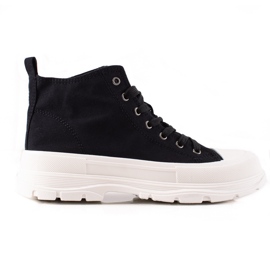 TRENDI Wygodne Trampki Na Platformie czarne