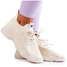 PS1 Sportowe Buty Sneakersy Materiałowe Jasnobeżowe Nolene beżowy