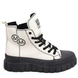 Trampki za kostkę Kaya BEIGE/BLACK beżowy czarne