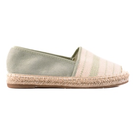 Anesia Paris Casualowe Espadryle beżowy zielone