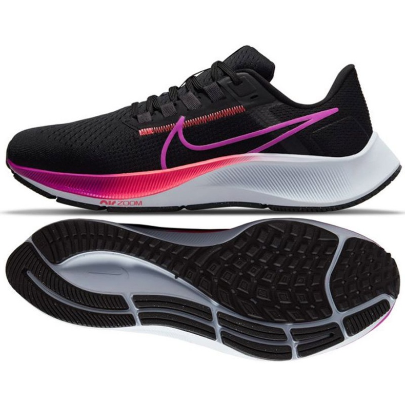 Buty do biegania Nike Air Zoom Pegasus 38 W CW7358 011 czarne fioletowe różowe