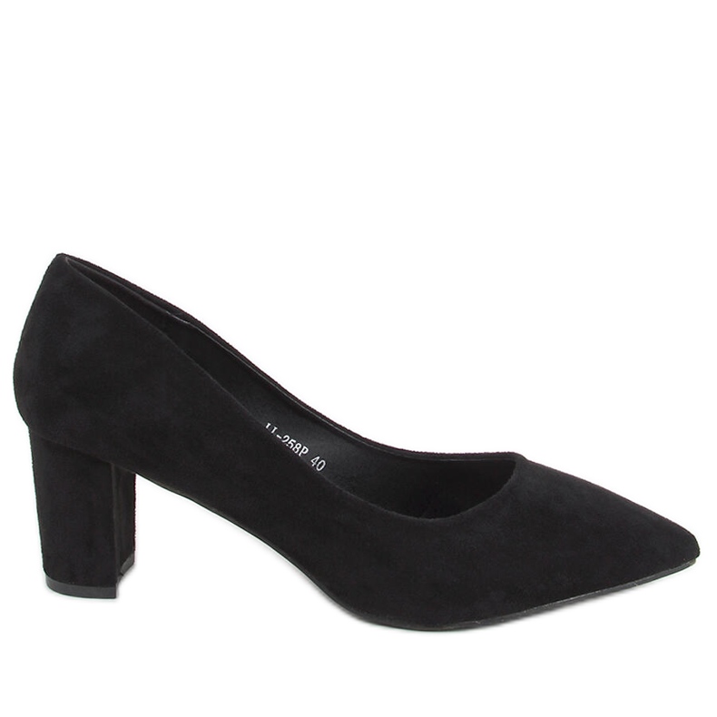 Czółenka na słupku Durga Black czarne