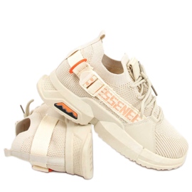 Buty sportowe skarpetkowe Hiral Beige beżowy