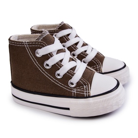 Dziecięce Wysokie Trampki Khaki Filemon zielone