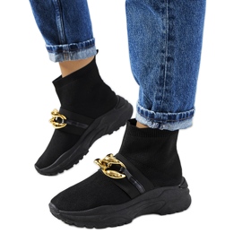 Czarne wysokie sneakersy Martina