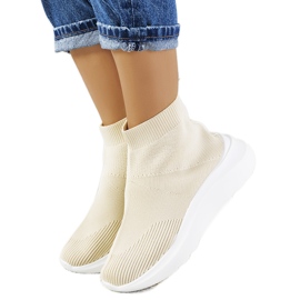 Beżowe wysokie sneakersy Jennifer beżowy