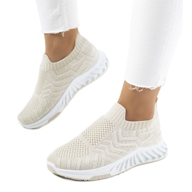 Beżowe sneakersy sportowe Alexandrin beżowy