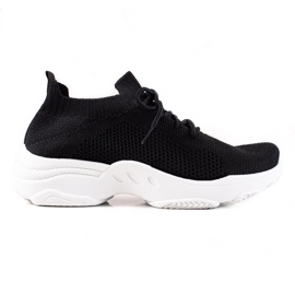 Renda Czarne Sznurowane Sneakersy