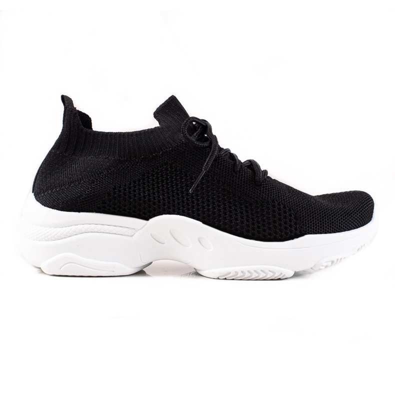 Renda Czarne Sznurowane Sneakersy