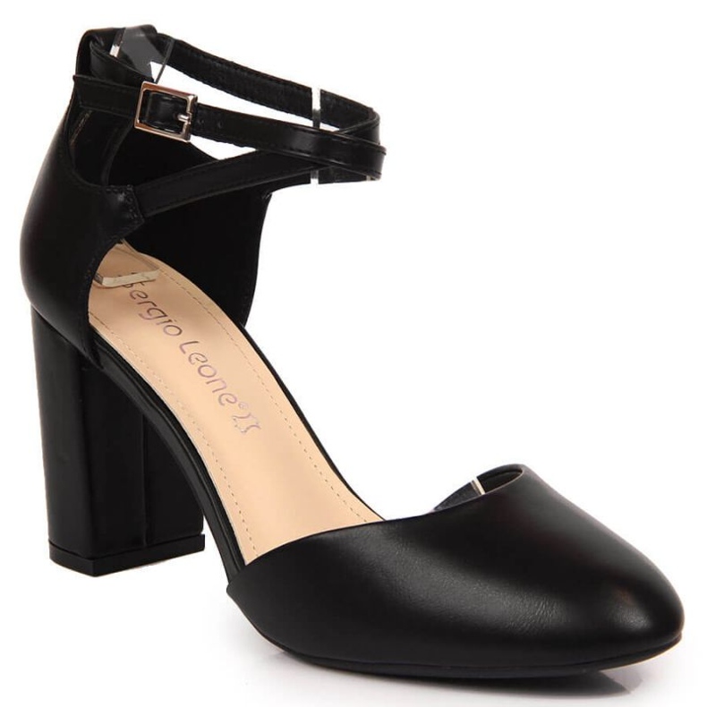 Sandały na słupku Sergio Leone W SK364B czarne