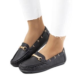 Czarne mokasyny damskie Townley