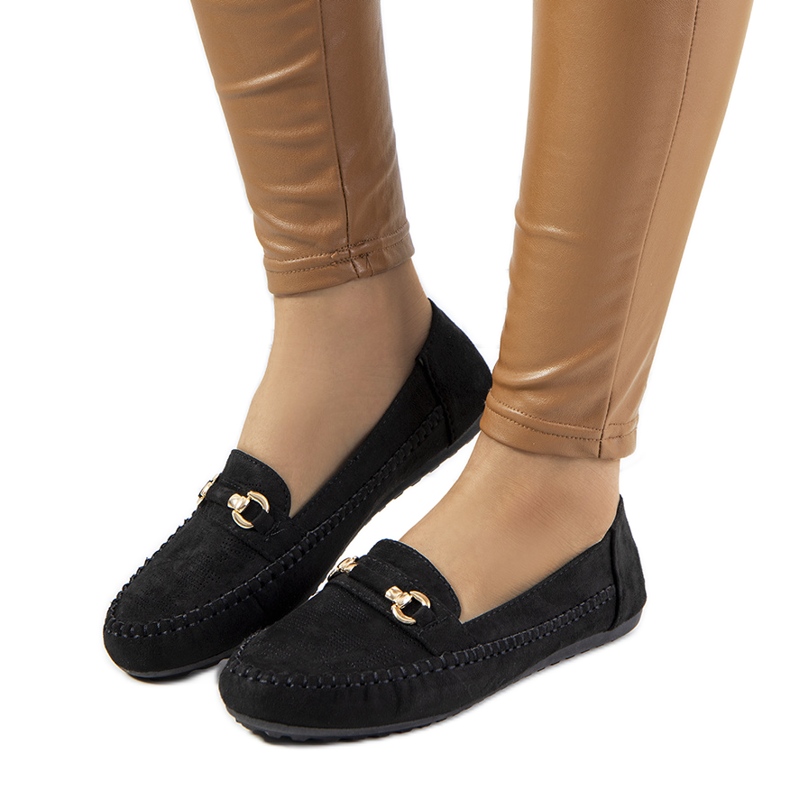 Czarne mokasyny damskie Imogen