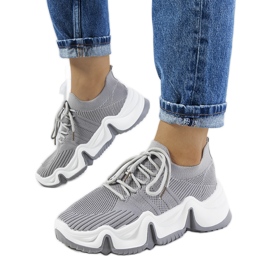 Szare sneakersy sportowe Thornber
