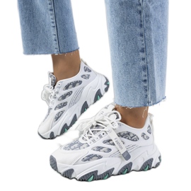 Białe sneakersy damskie Melsen wielokolorowe
