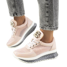 Różowe holograficzne sneakersy Saggers