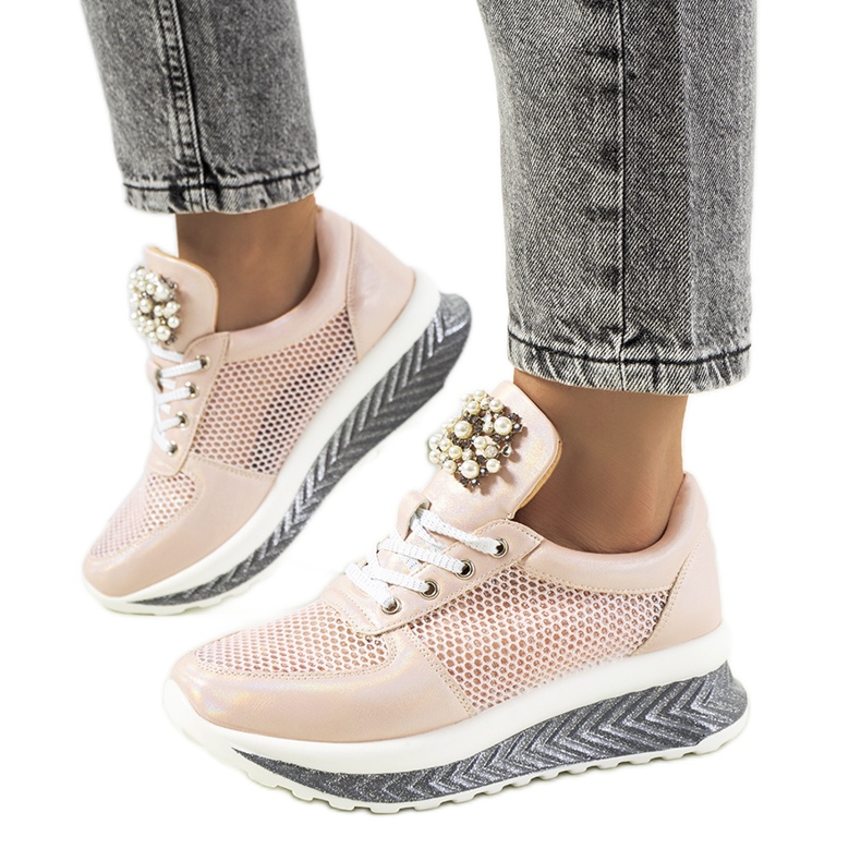 Różowe holograficzne sneakersy Saggers