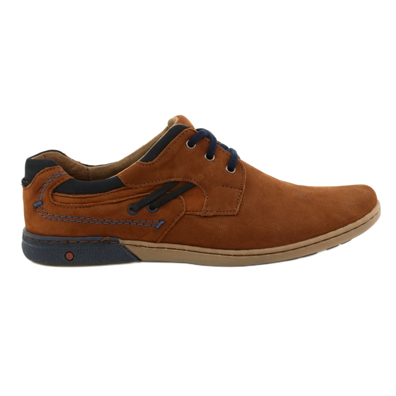 KOMODO Buty męskie casual 861L DK.Camel brązowe