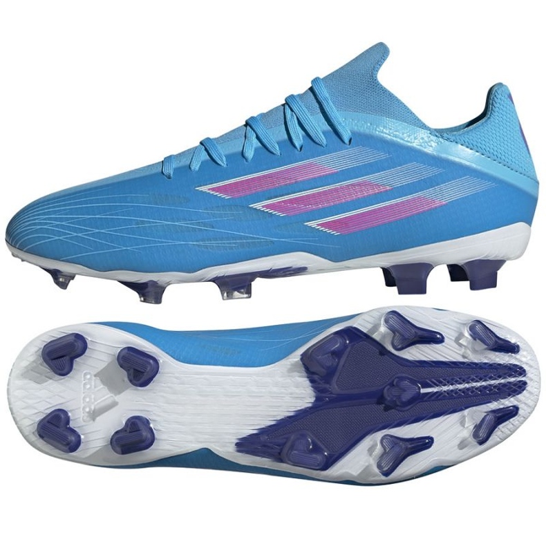 Buty piłkarskie adidas X Speedflow.2 Fg M GW7476 niebieskie niebieskie