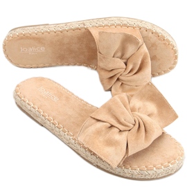 Klapki espadryle Baina Camel beżowy