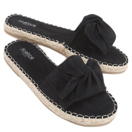 Klapki espadryle Baina Black czarne
