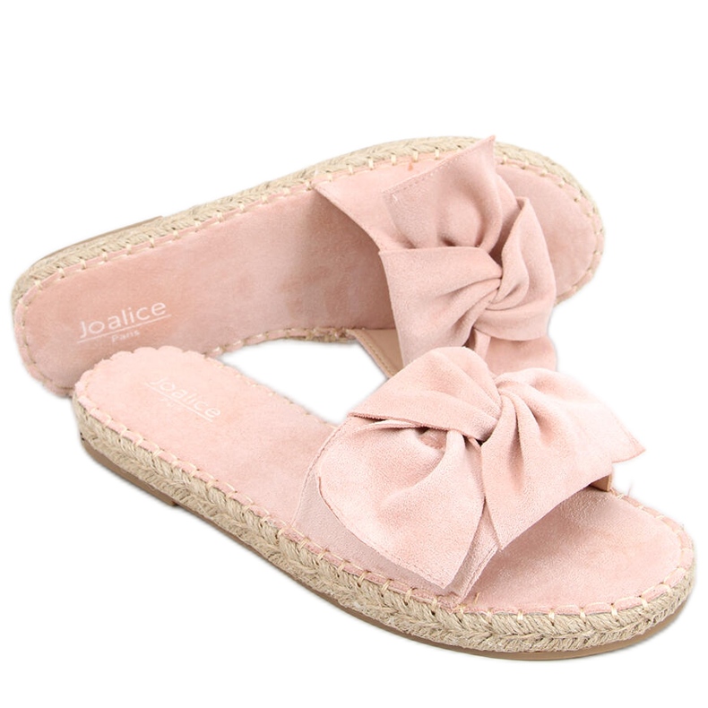Klapki espadryle Baina Pink różowe