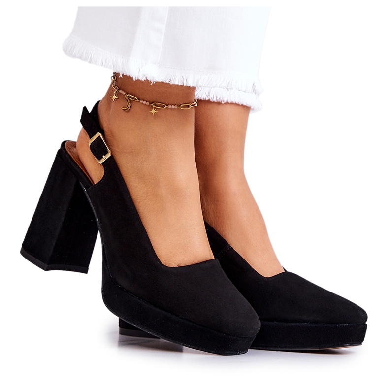 Czółenka Zamszowe Maciejka 05441-01 Czarne