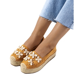 Brązowe espadryle na platformie Paffen