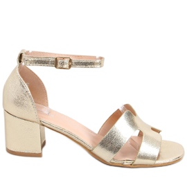 Sandałki na obcasie Nabila Gold złoty