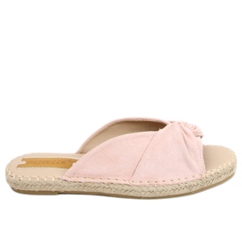 Klapki espadryle Teit Pink różowe