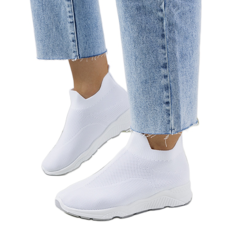 Białe sneakersy za kostkę Roes