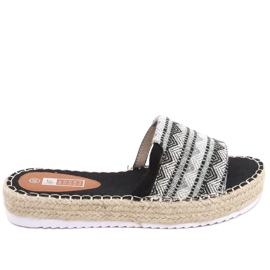 PA1 Klapki damskie espadryle Nour Black czarne