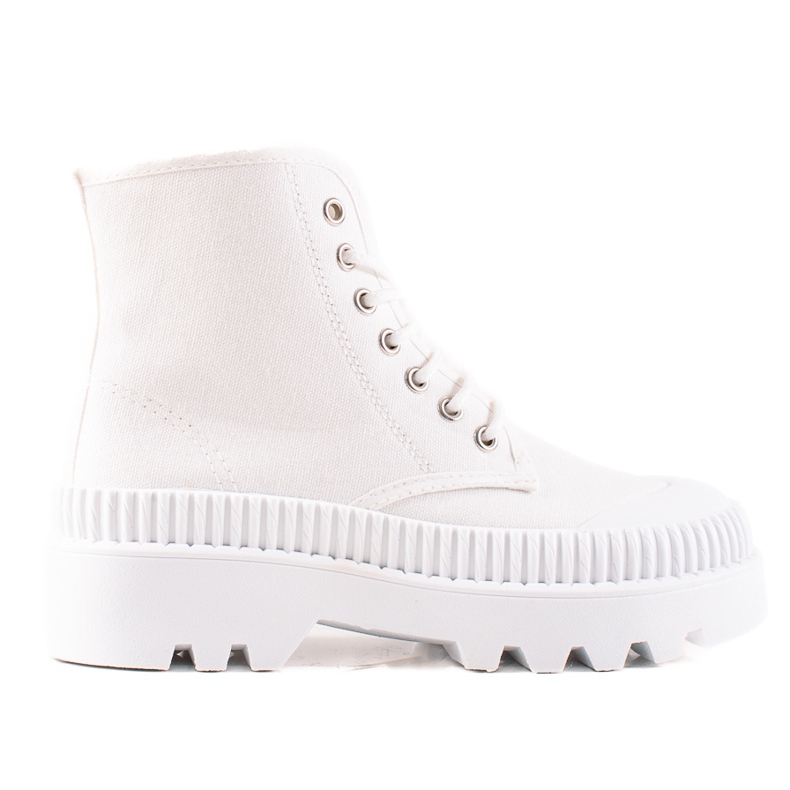 Melisa Modne Trampki Na Platformie białe