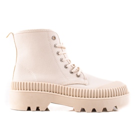 Melisa Modne Trampki Na Platformie beżowy