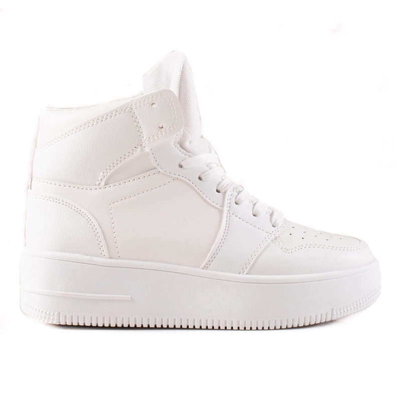 Renda Wysokie Sneakersy Na Platformie białe