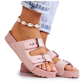 Modne Pachnące Klapki ZAXY JJ285083 Jasnoróżowe