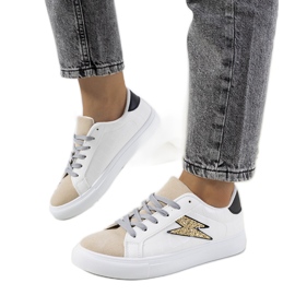 Biało beżowe sneakersy Dings beżowy