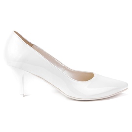 Czółenka Filippo 2161 Biały Lakier białe