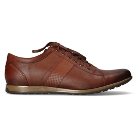 Półbuty skórzane Filippo 2063 jasne brązowe