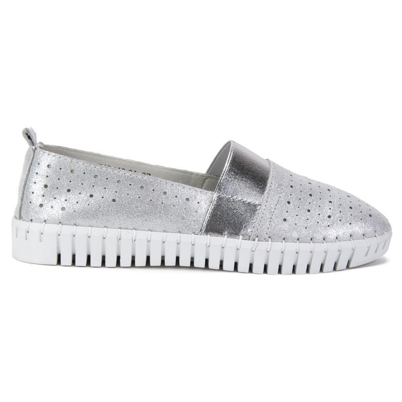 Półbuty Filippo DP742/19 Si Silver srebrny